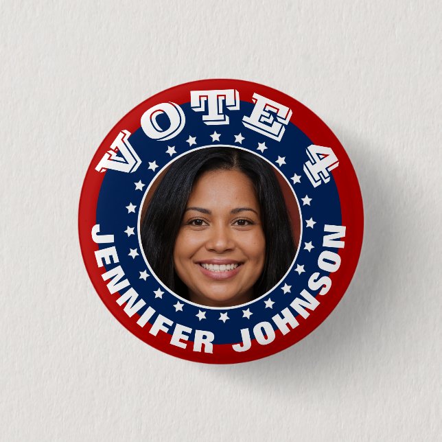 Badge Rond 2,50 Cm Bouton personnalisé du Modèle de campagne photo (Devant)