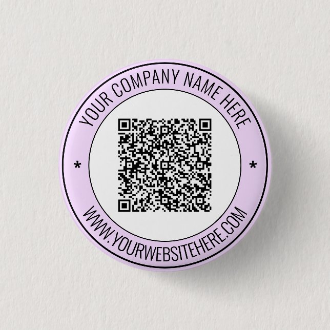 Badge Rond 2,50 Cm Bouton personnalisé QR Code Scan Info Texte person (Devant)