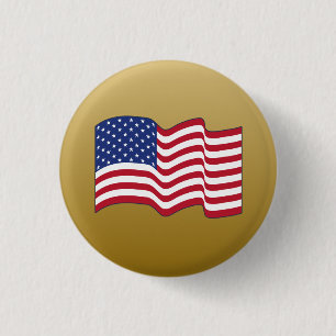 Badge Rond 2,50 Cm Bouton petit drapeau américain classique