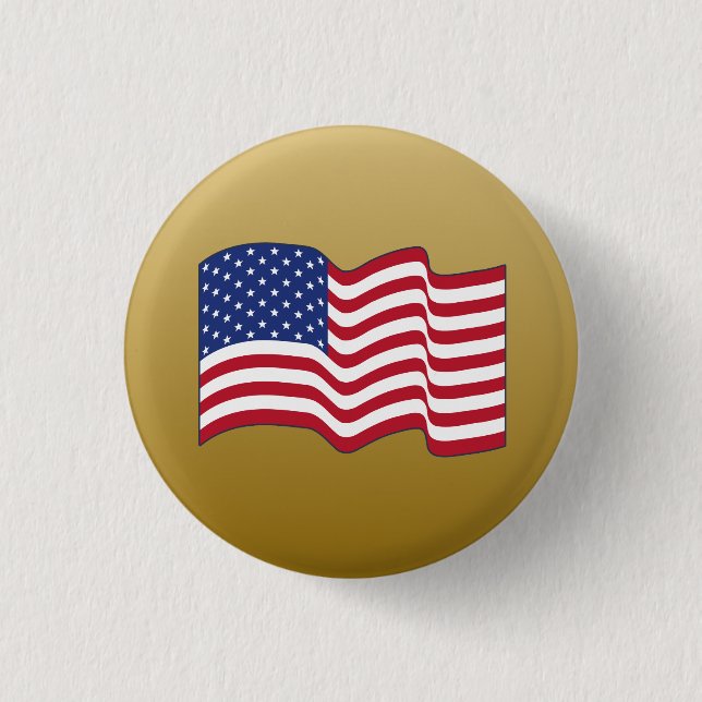 Badge Rond 2,50 Cm Bouton petit drapeau américain classique (Devant)