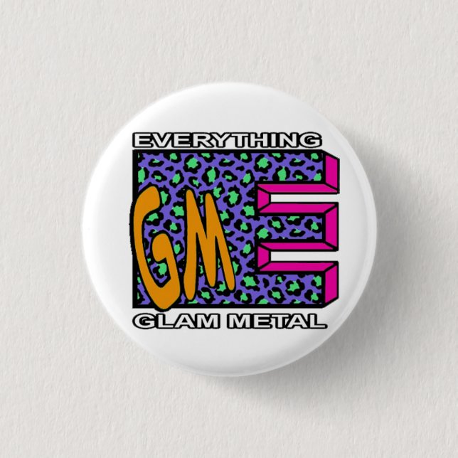 Badge Rond 2,50 Cm Bouton petit logo EGM Blue Leopard (Devant)