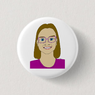 Badge Rond 2,50 Cm bouton petite fille
