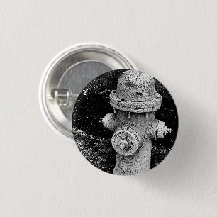 Badge Rond 2,50 Cm Bouton Photo Bornes d'Incendie Ancienne Rouillée U