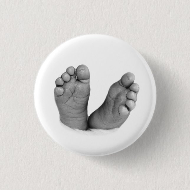 Badge Rond 2,50 Cm Bouton Pied bébé (Devant)