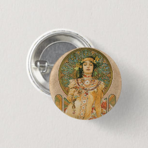 Badge Rond 2,50 Cm Bouton Pinback Art Nouveau