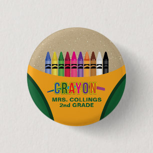 Badge Rond 2,50 Cm Bouton Pinback de la partie de coloration Crayon