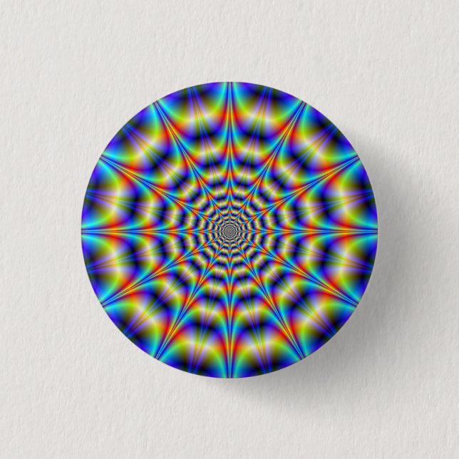 Badge Rond 2,50 Cm Bouton Pinback de roue psychédélique (Devant)