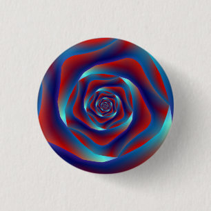 Badge Rond 2,50 Cm Bouton Pinback Rose rouge et blues