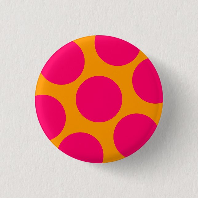 Badge Rond 2,50 Cm Bouton Pointe rose (Devant)