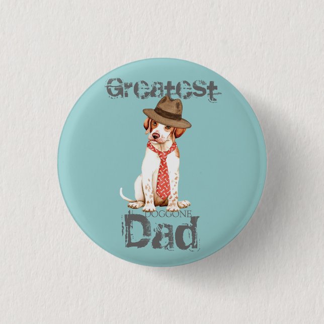 Badge Rond 2,50 Cm Bouton Pointeur papa (Devant)