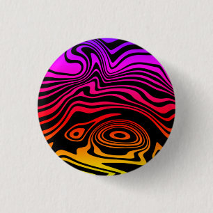 Badge Rond 2,50 Cm Bouton pointu Abstrait couleur ondulé