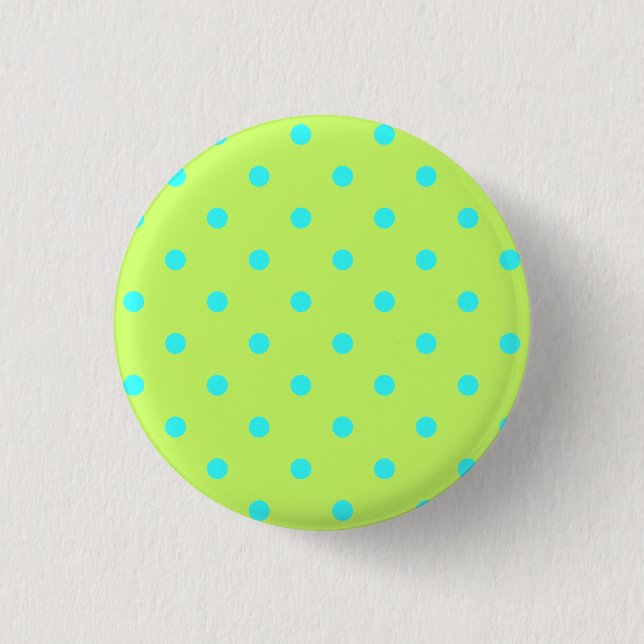 Badge Rond 2,50 Cm Bouton Pois minuscule Aqua (Devant)