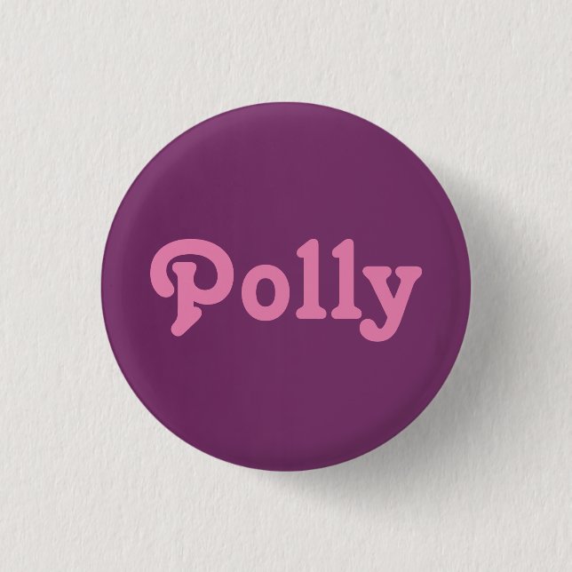 Badge Rond 2,50 Cm Bouton Polly (Devant)