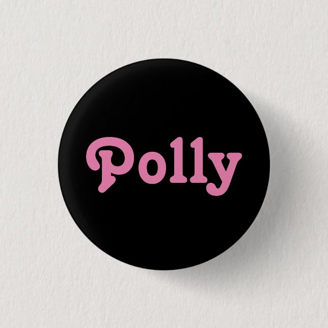 Badge Rond 2,50 Cm Bouton Polly (Devant)