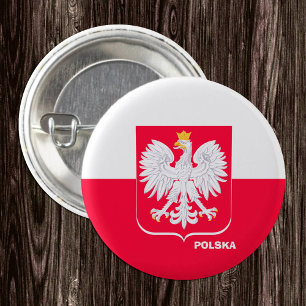 Badge Rond 2,50 Cm Bouton Pologne, mode patriotique drapeau polonais
