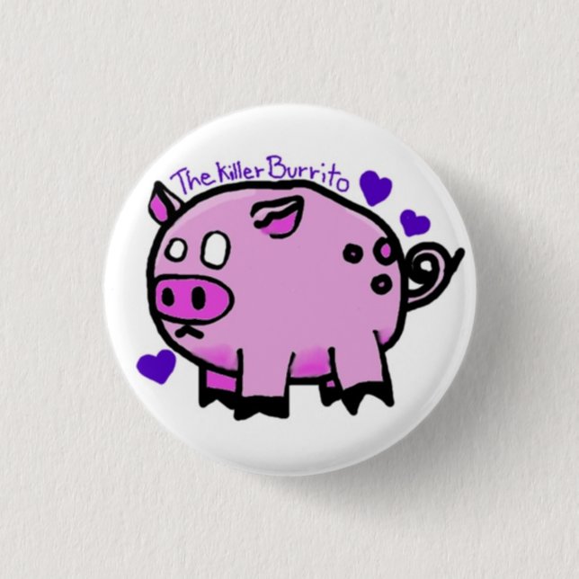 Badge Rond 2,50 Cm Bouton porcin (Devant)