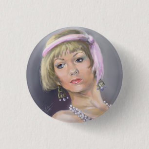 Badge Rond 2,50 Cm Bouton Portrait du filtre Springtime