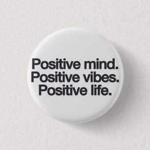 Badge Rond 2,50 Cm bouton positif de vibe