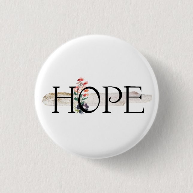 Badge Rond 2,50 Cm Bouton Positivité HOPE (Devant)