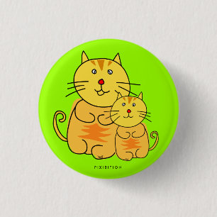 Badge Rond 2,50 Cm Bouton potelé de chat