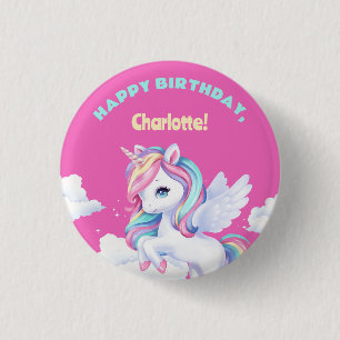 Badge Rond 2,50 Cm Bouton pour une fête d'anniversaire magique.