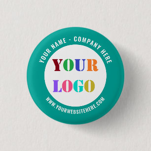 Badge Rond 2,50 Cm Bouton Promotion du texte et des couleurs du logo 
