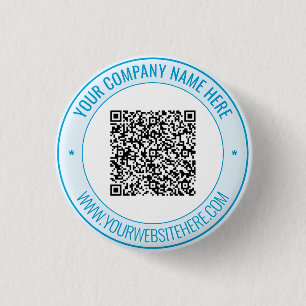 Badge Rond 2,50 Cm Bouton promotionnel avec code QR personnalisé et t