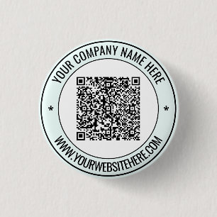 Badge Rond 2,50 Cm Bouton promotionnel Code QR et Texte personnalisé