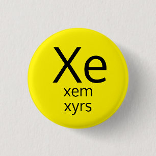 Badge Rond 2,50 Cm Bouton Pronoms Xe, Xem, Xyrs