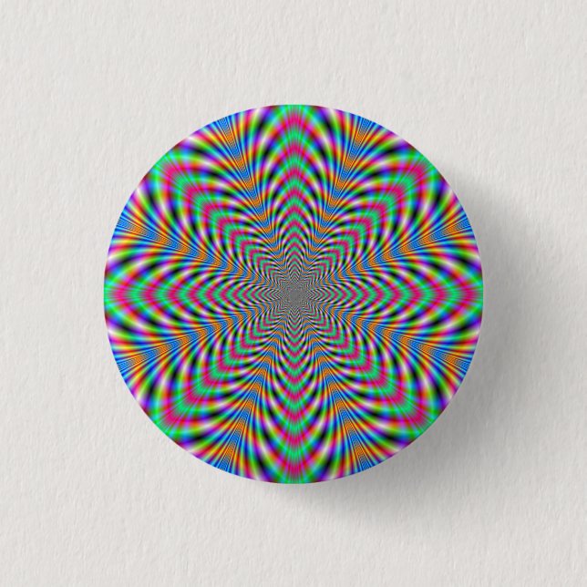 Badge Rond 2,50 Cm Bouton psychédélique étoile (Devant)