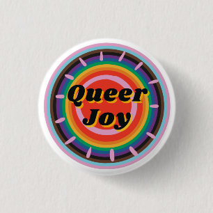 Badge Rond 2,50 Cm Bouton Queer Joy