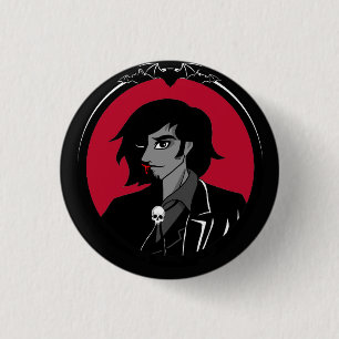 Badge Rond 2,50 Cm Bouton Quincey Morris BRW