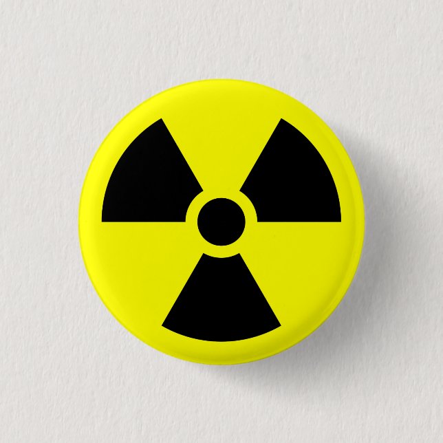 Badge Rond 2,50 Cm Bouton radioactif (Devant)