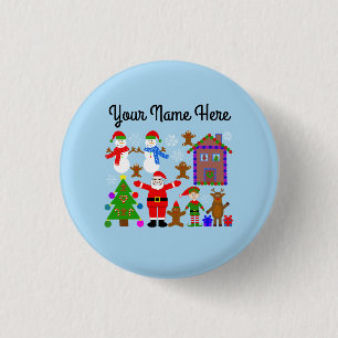 Badge Rond 2,50 Cm Bouton Rassemblement de Noël #2
