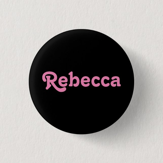 Badge Rond 2,50 Cm Bouton Rebecca (Devant)