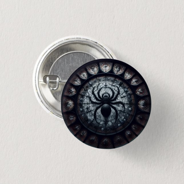 Badge Rond 2,50 Cm Bouton Reine Araignée (Devant & derrière)