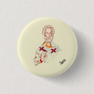 Badge Rond 2,50 Cm Bouton religieux : Saint Nicolas