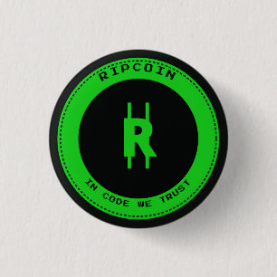 Badge Rond 2,50 Cm Bouton RipCoin - Dans le Code Nous Avons Confiance