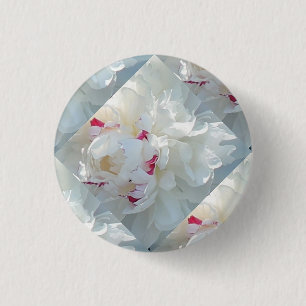 Badge Rond 2,50 Cm Bouton Romantique Multi Peony