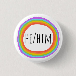 Badge Rond 2,50 Cm Bouton rond arc-en-ciel coloré LHE/HIM