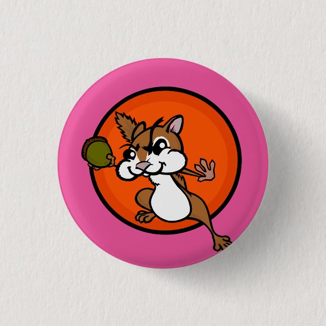 BADGE ROND 2,50 CM BOUTON ROND CHIPMUNK FUNNY (Devant)