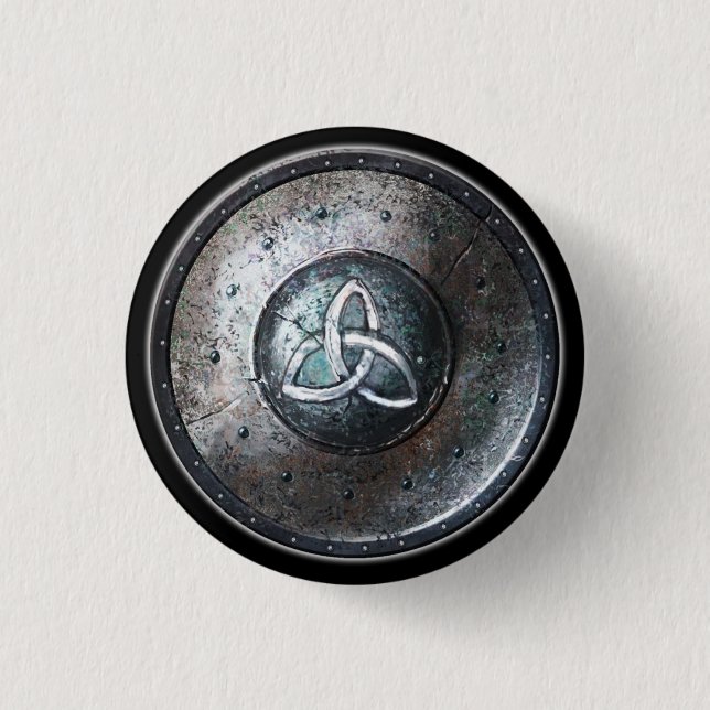 Badge Rond 2,50 Cm Bouton rond de bouclier - emblème de Triquetra (Devant)