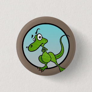 BADGE ROND 2,50 CM BOUTON ROND DE DINOSAURE DE CARTON CUIT