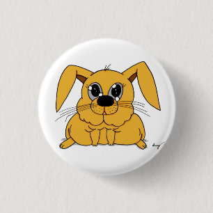 Badge Rond 2,50 Cm Bouton rond de lapin gras mou