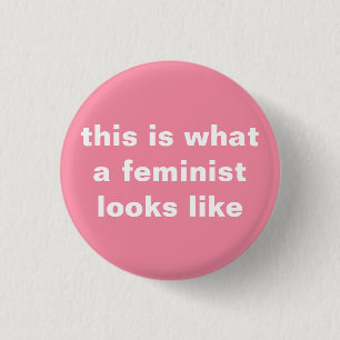 Badge Rond 2,50 Cm bouton rond de puissance féministe de fille