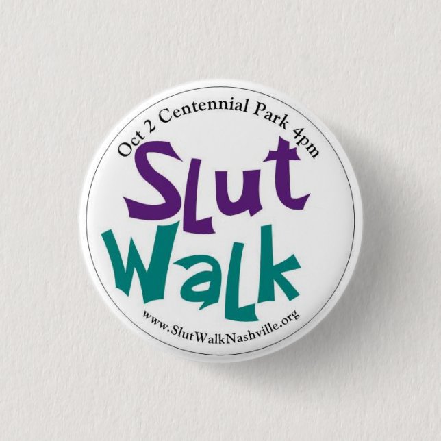 Badge Rond 2,50 Cm Bouton rond de SlutWalk (Devant)