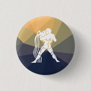 Badge Rond 2,50 Cm Bouton rond du panneau Horoscope Aquarius
