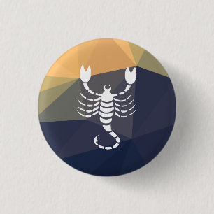 Badge Rond 2,50 Cm Bouton rond du signe zodiaque Scorpio.