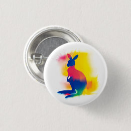 Badge Rond 2,50 Cm Bouton rond Kangaroo pour peinture à vaporisateur