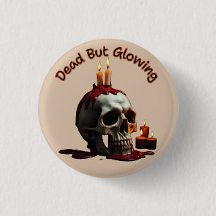 Badge Rond 2,50 Cm Bouton rond mort mais brillant-Día de los Muertos